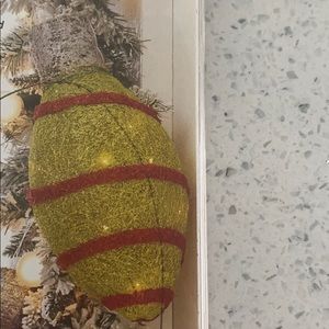 Raz Christmas Light Bulb Ornament Red Green